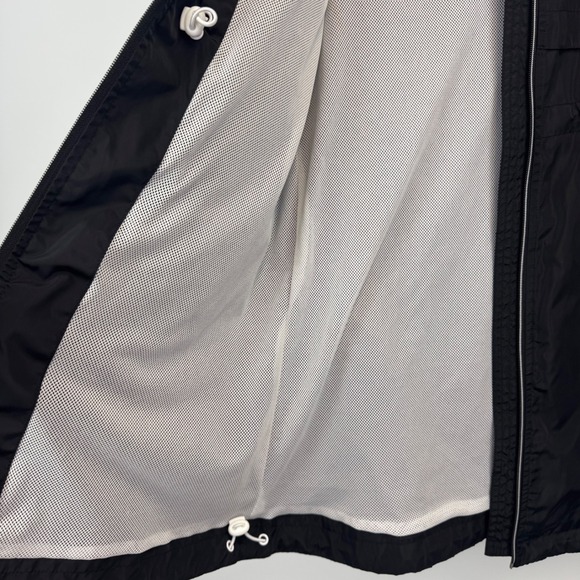 Michael Michael Kors Womens Black Logo Tape Hooded Windbreaker Jacket Small - Picture 14 of 16